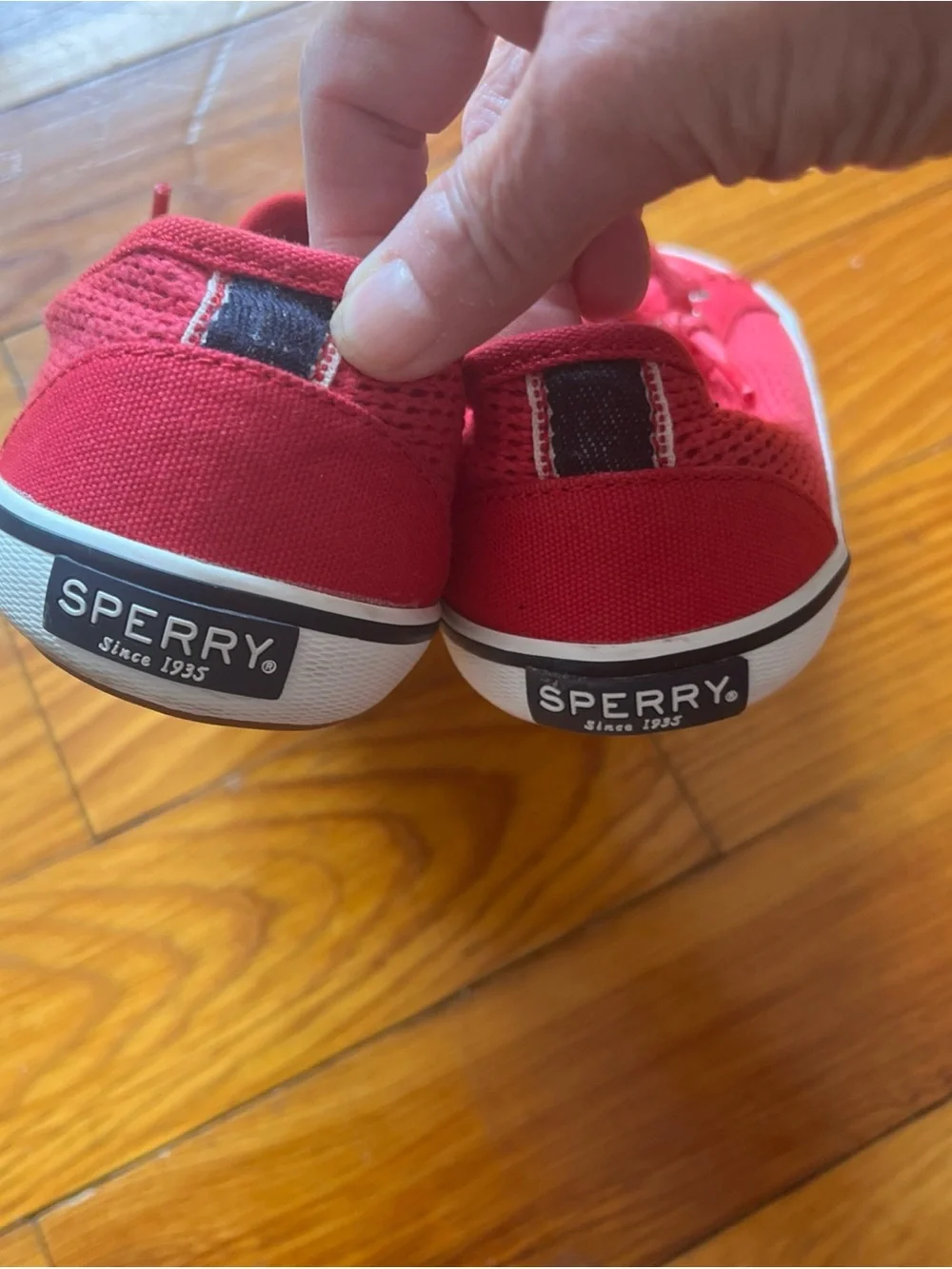 Sperry Women’s Red Mesh Boat Shoes